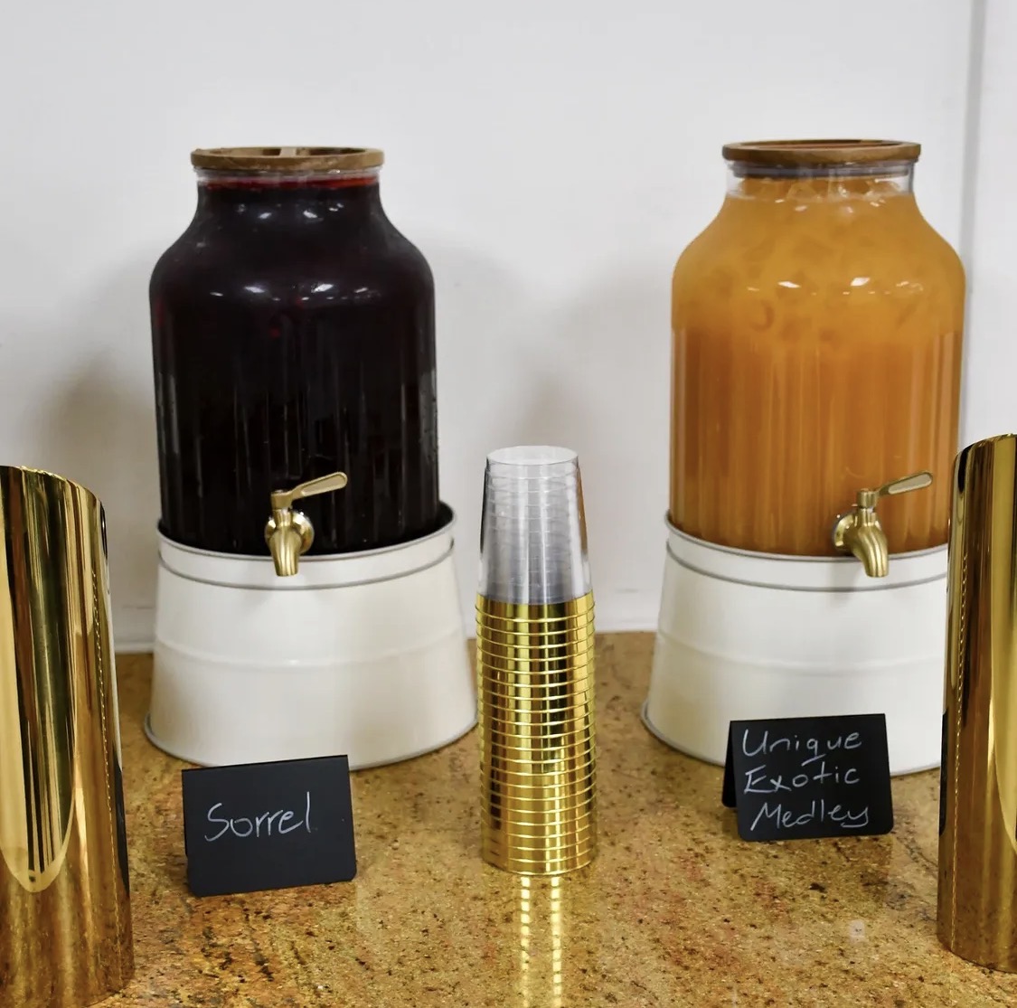 Sorrel and unique exotic medley drink dispensers