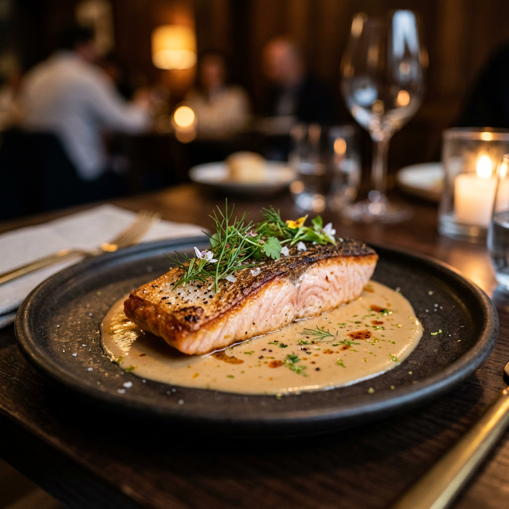 Grilled Salmon, Run Dung